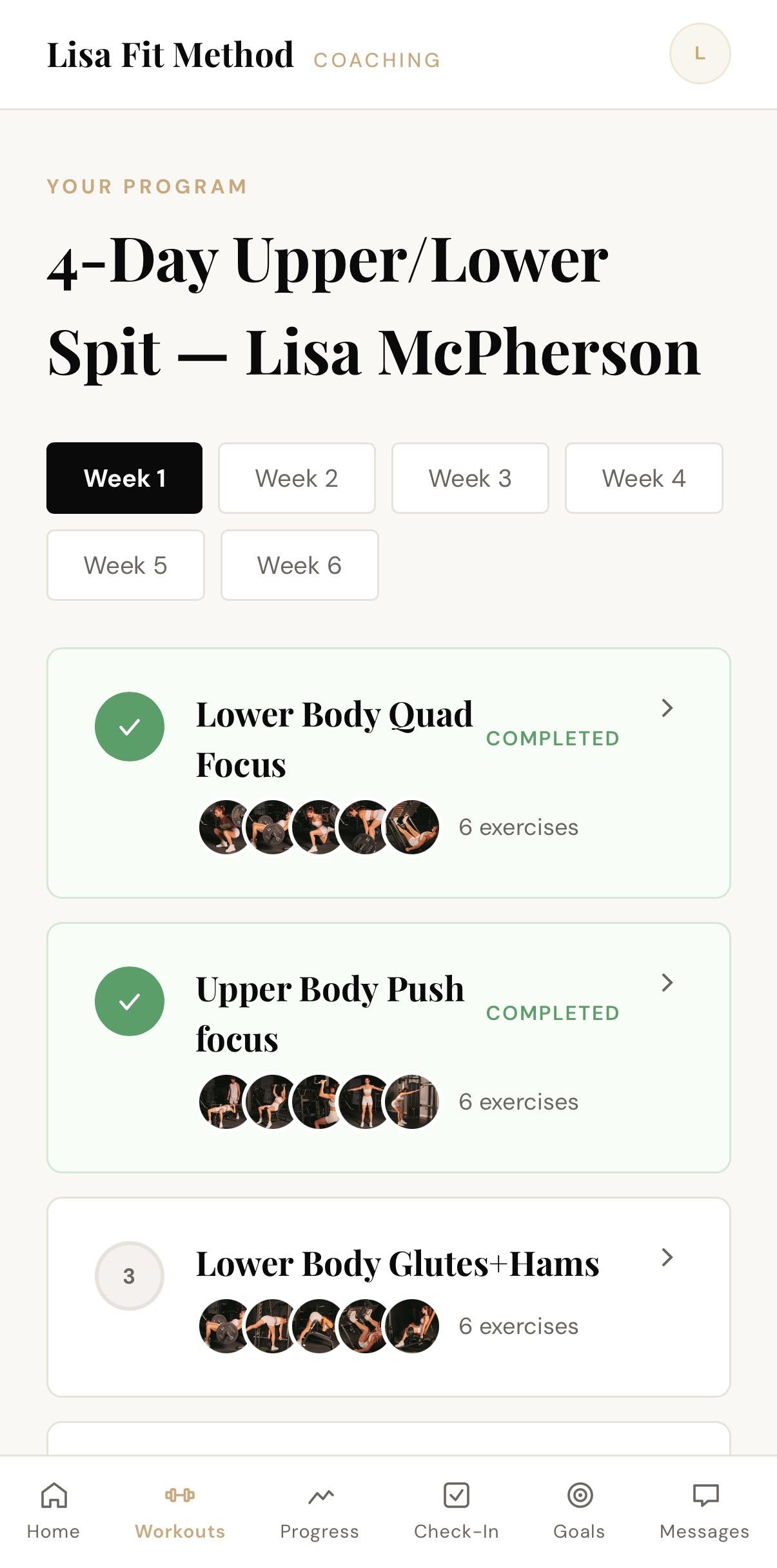 Coaching portal — your program